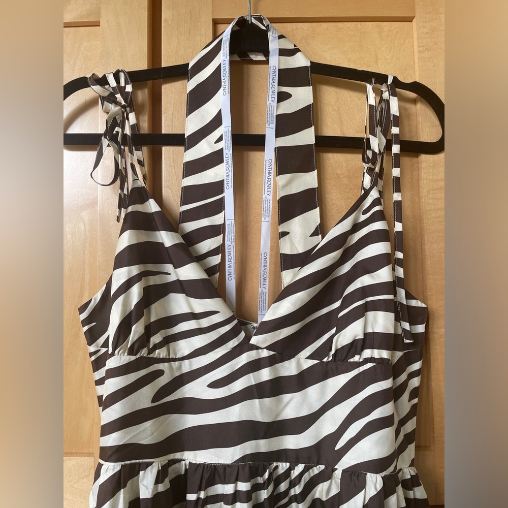 Cynthia Rowley Zebra Print Maxi Dress - Picture 5 of 6
